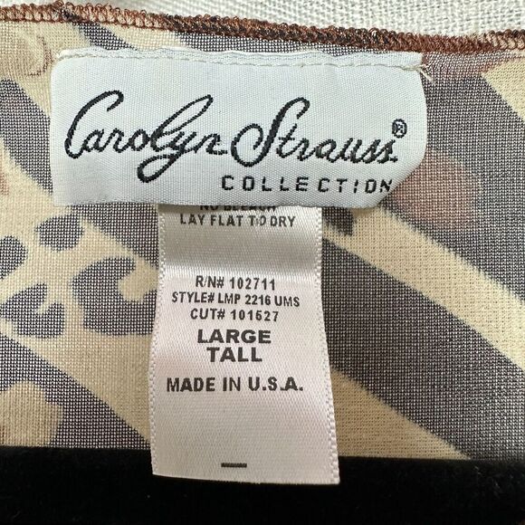 2/$30 Carolyn Strauss Vintage Sheer Leopard Print Tunic Top Size L Boho Mobwife - Picture 6 of 10